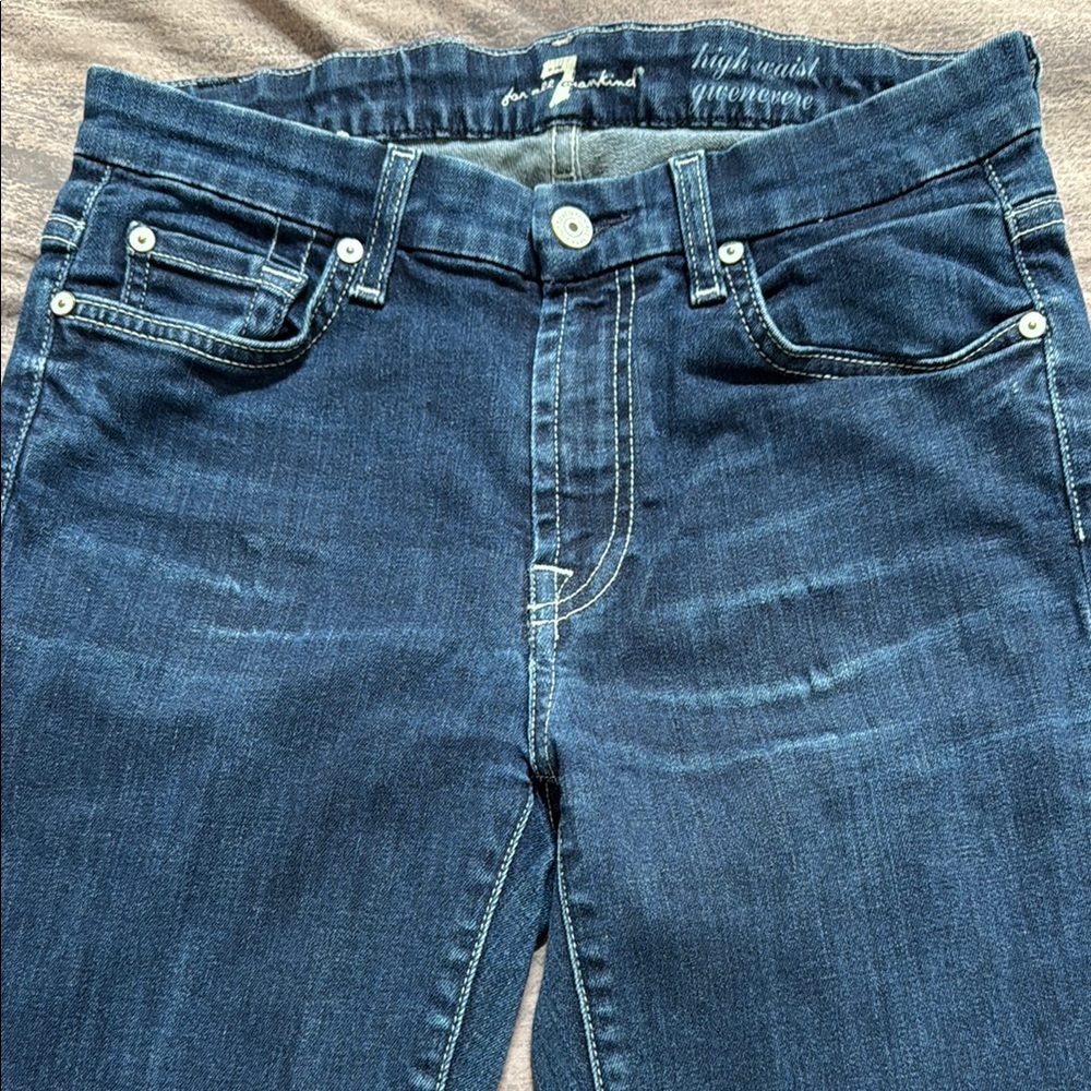 7 for all mankind. Gwenevere High Waist Skinny Jeans High Waist Blue Jeans